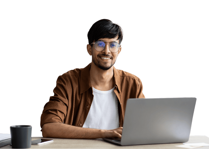 boy with laptop